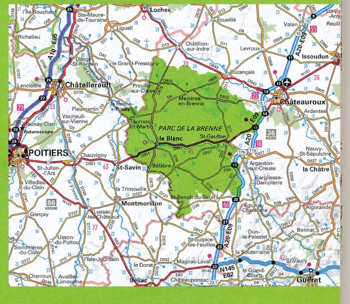 Wandelkaart Fietskaart La Brenne IGN Institut Géographique — free download